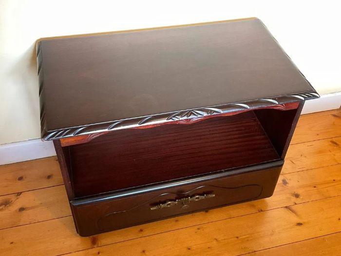 Rossmore Solid Mahogany TV Cabinet / Storage Unit on Castors
