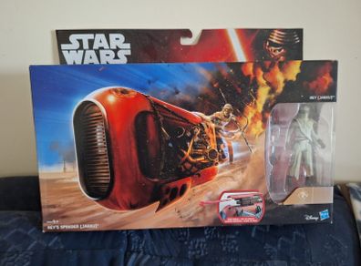 Star Wars The Force Awakens. Rey's speeder and action figure.