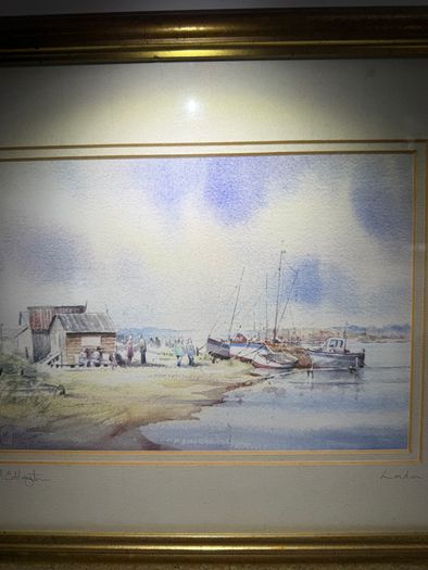 David Eddington framed Estuary Print, signed on mount
