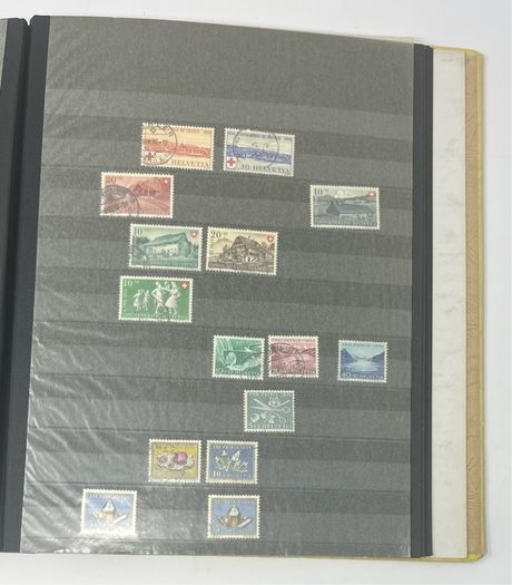 Collection: Switzerland (Helvetia) mainly, Malta, Gibraltar & Andorra Stamps mainy usd but a few mint on 38 pages