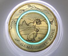 Germany 5 Euro Base Metals (Polymer Ring) Uncirculated Coin 2019 - Moderate Zone (A) - Earth's Climate Zones