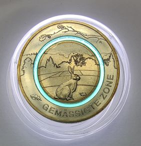 Germany 5 Euro Base Metals (Polymer Ring) Uncirculated Coin 2019 - Moderate Zone (A) - Earth's Climate Zones