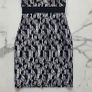 Quiz Black & White Patterned Bodycon Dress - Size 8 / EU 36 Image 3