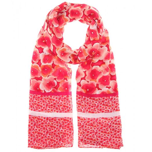 marc jacobs pink flower scarf
