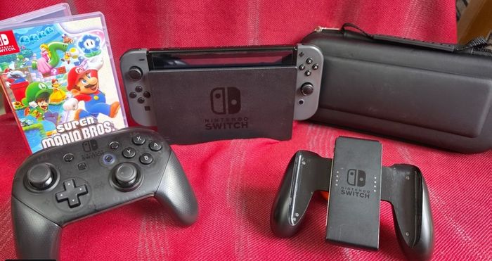 Nintendo Switch Console Bundle with Pro Controllers and Games