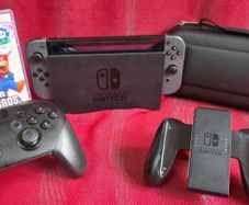 Nintendo Switch Console Bundle with Pro Controllers and Games