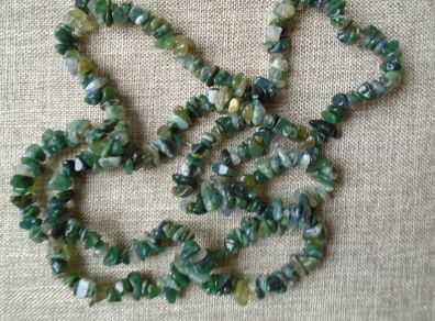 Moss Agate chip beads, Gemstone beads,Jewellery making supplies.Craft supplies