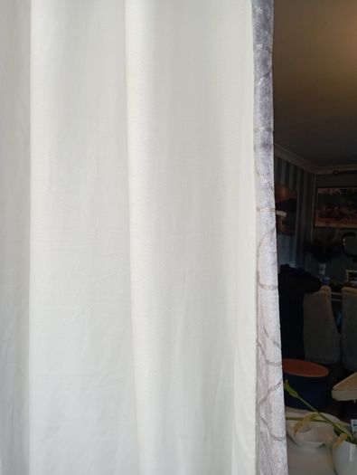 Silver-Grey Velvet Effect Curtains