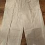 White Linen Ankle Grazer Trousers Image 2