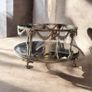 Antique Victorian Silver Plated Cruet Set 5 Crystal Bottles and Antique Silver Plated Table Centrepiece Stand by James Dixon and Sons Sheffield Image 9