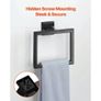 Matte Black Bathroom Hardware Set, 5 Pieces Stainless Steel Bathroom Accessories Set, 24-inch Towel Bar, Towel Rack, 2 Robe Towel Hooks, Image 6