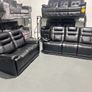 Halifax Leather Electric Recliner Corner Sofa - USB Ports - LED LIGHTS - CUP HOLDERS Image 3