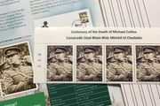 Michael Collins 2022 Centenary Stamp, Strip of 4 with sheet header and An Post Collector Booklet 2022