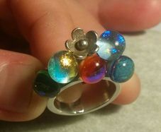 Original Sterling Silver Ring and Crystals