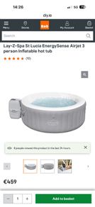 Lay Z Spa St Lucia EnergySense AirJet 3 Person Hot Tub Jacuzzi