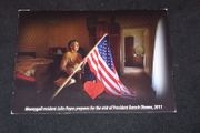 Ireland Postcard : Moneygall Resident " Julia Hayes " Prepares For The Visit of President Barack Obama , 2011