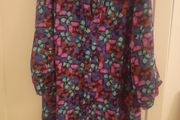 ladies colourful print shiffon blouse