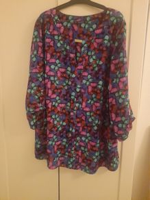 ladies colourful print shiffon blouse