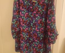 ladies colourful print shiffon blouse