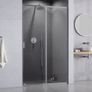 Zarya Chrome Sliding Shower Door Image 2