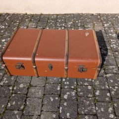 Steamer Case leather and wood