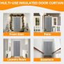 Magnetic Thermal Insulated Door Curtain 80 x 200cm, Heavy Duty Thermal Door Curtain for Winter, Waterproof Windproof No Drill Needed Door Cover, Powerful Magnets, Durable Oxford Fabric, Grey Image 4