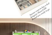 king size LED light bed without mattress