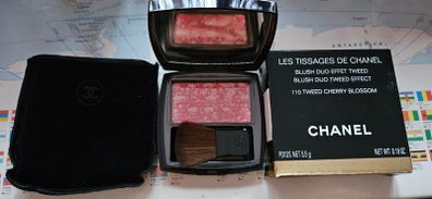 Chanel Duo Tweed Effect Blush in 110 Tweed Cherry Blossom