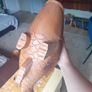 Large vintage hardwood koi carp planter Image 4