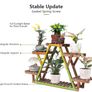 BRAND NEW Wooden Flower Rack 114x25x91cm Plant Stand Multi Flower Stand Shelves Bonsai Display Shelf for Yard Garden Patio Balcony 4 Tiers Image 2