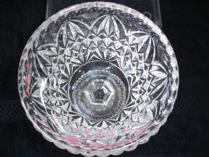 Antique Early American Clear Glass Compote Bowl circa late 1800's