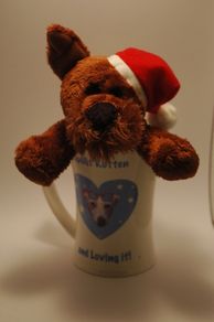 Novelty Mug with Dog Image and Soft Toy