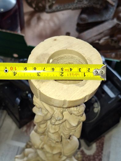 Beautiful Table Base of Neoclassical Women, Elephants, and Dragons. You could easily get a round piece of glass, wood or plexiglass, and make a nice table that would be a focus point in any room or hall. Postage Available or Collection