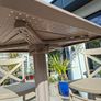 Siesta cross bar Garden high stools x 4 and table taupe Image 5