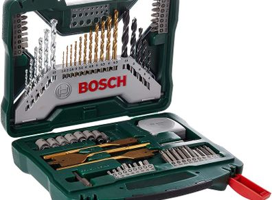 Bosch 70-Pieces X-Line Titanium Drill and Screwdriver Bit Set (for Wood, Masonry and Metal, Accessories Drills)