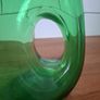 mid century green glass jug Image 4
