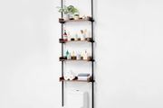 Over the Toilet Storage, 4-Tier Adjustable Over Toilet Bathroom Organizer, Low-carbon Steel 53"-132" Tall Storage Shelf Rack