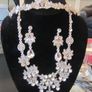 Bride's Designer Crystal Head piece Necklace and Earrings Image 4