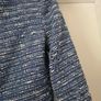 Sandro blue tweed fringe jacket, size 38, Paris brand. Image 5