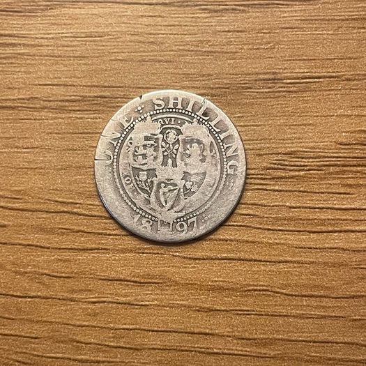 1897 Silver shilling, UK