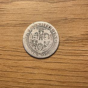 1897 Silver shilling, UK