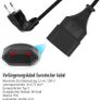 Extension Cable 90 Degree Euro Plug Short, Extension Cable Type C Plug Euro Plug on Type C Euro, 2.5A 250V for TV, Computer, Monitor, Projector, Household Appliances 3M Image 3