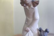 Lladro Nao Daisa Girl with Lamp &amp; Dog Figurine