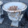 Antique Urn Cast Iron Pair Image 3