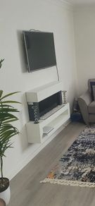 Wall mounted electric heater & fireplace with remote control