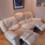 3 + 2 cream leather recliners Image 3