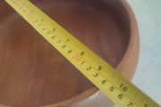 24.00 CM. DIAMETER Wooden bowl / fruit dish / tray || Simple design || Vintage wood || Round bowl