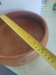 24.00 CM. DIAMETER Wooden bowl / fruit dish / tray || Simple design || Vintage wood || Round bowl