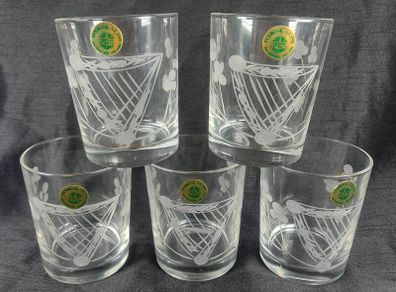 Set of 5 Penrose waterford glasses