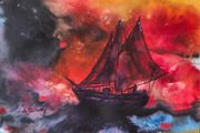Galway hooker watercolour